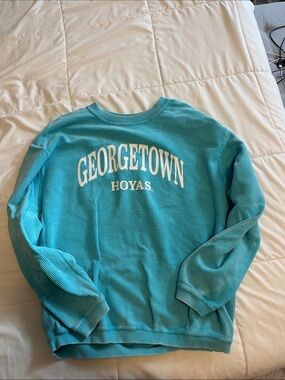 Georgetown Teal Crewneck Sweatshirt for Women
